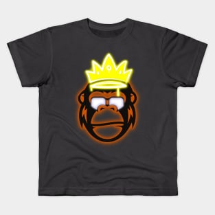 Neon Gorilla King Kids T-Shirt